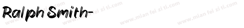 Ralph Smith字体转换